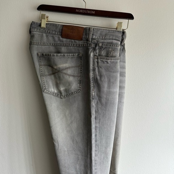Brunello Cucinelli Light Grey Slim Denim EU52 - Picture 4 of 10